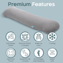 SleepCloud en uso apoyada entre hombro y rodillas para dormir de lado