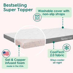 Sleepyhead funda CoolTech 2.0 removible para limpieza fácil y fresco