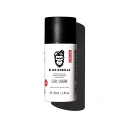 Slick Gorilla envase frontal de crema para rizos mostrando diseño y tamaño