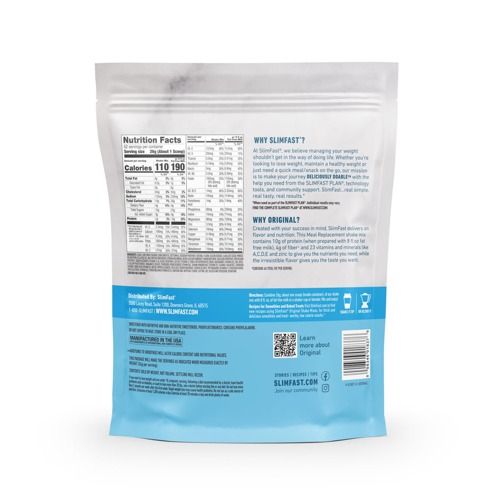 SlimFast paquete en bolsa deportiva para nutrición rápida fuera de casa