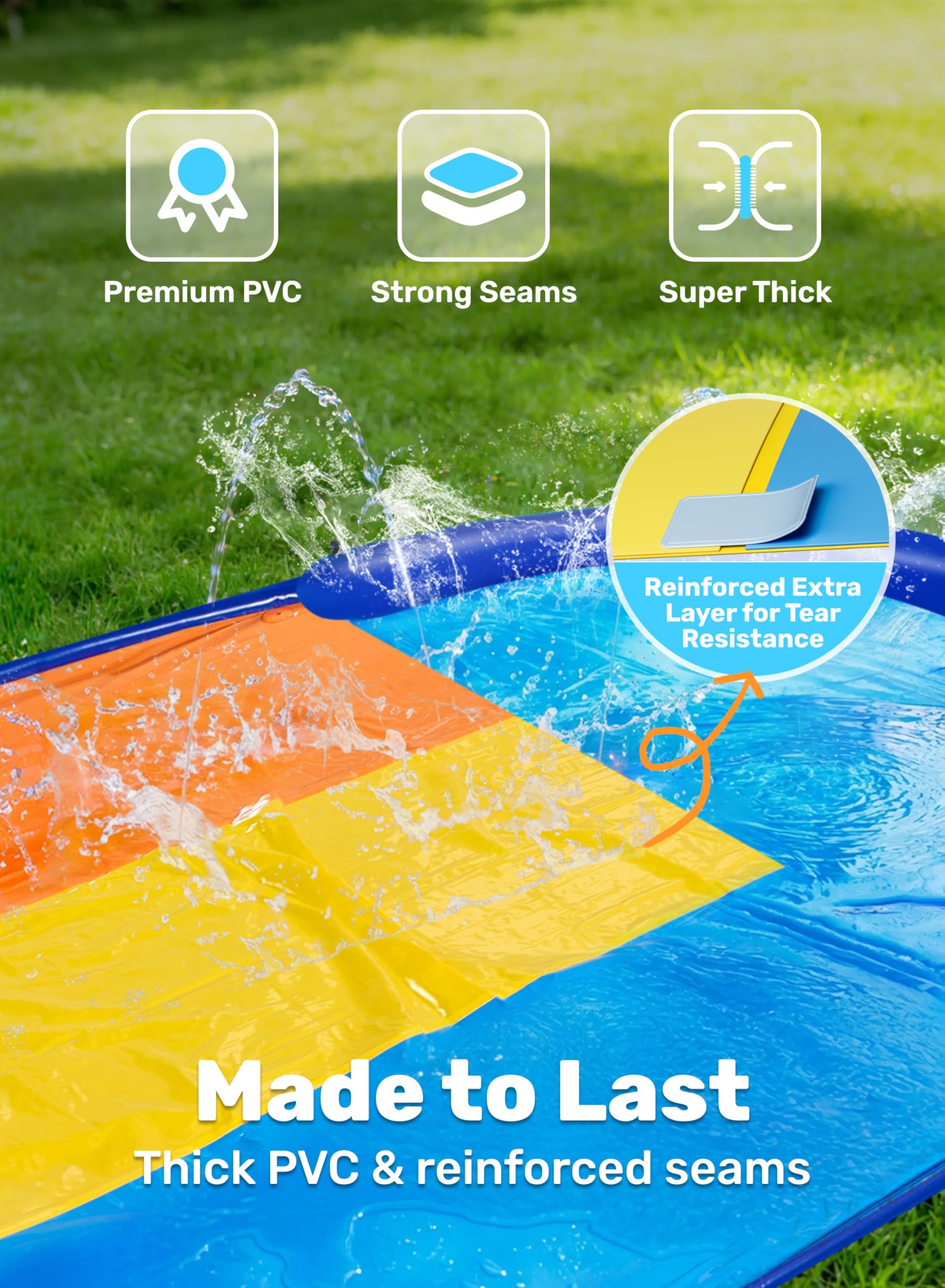Sloosh piscina de remate que amortigua la llegada y recoge agua
