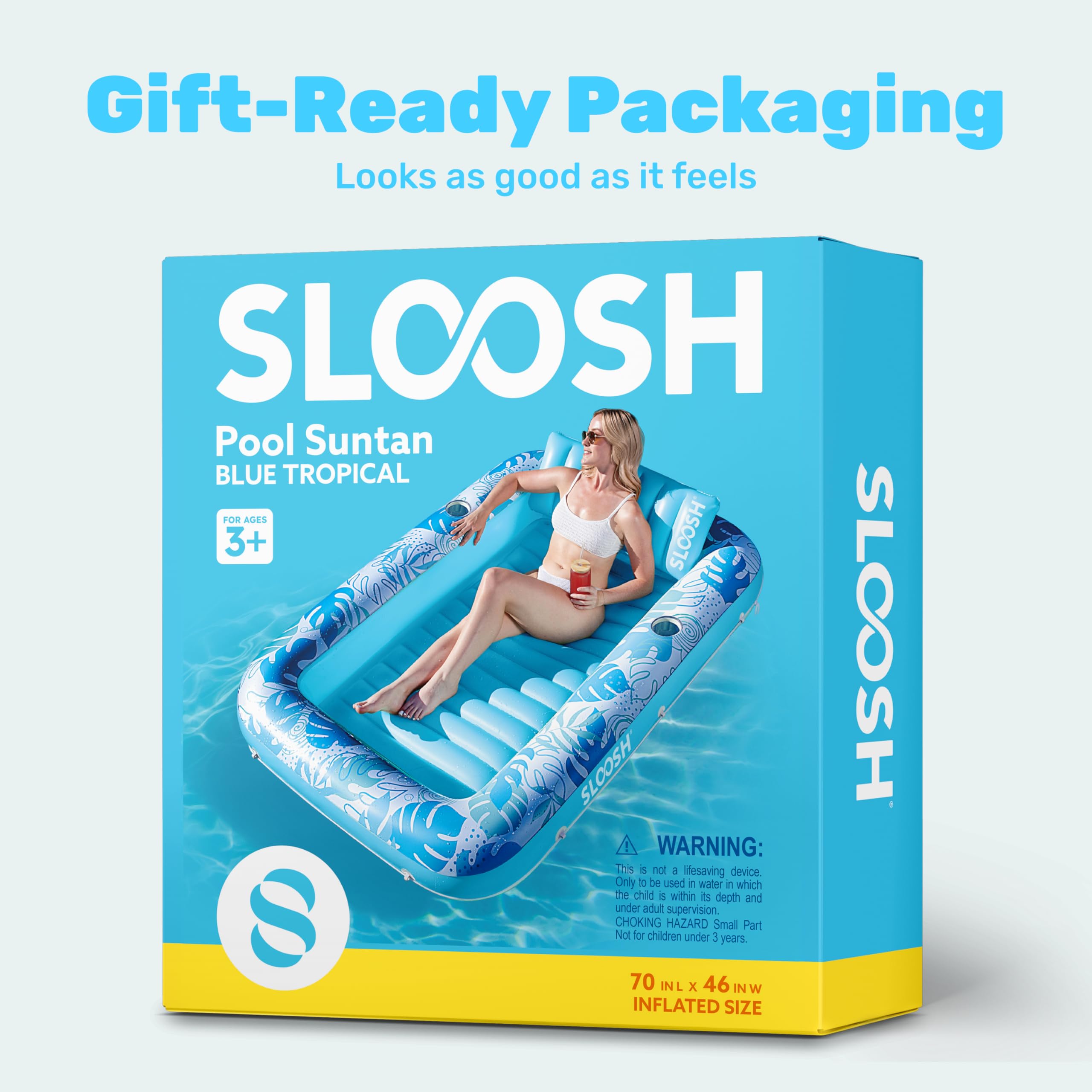 Sloosh plegado en bolsa listo para transporte y fácil almacenamiento