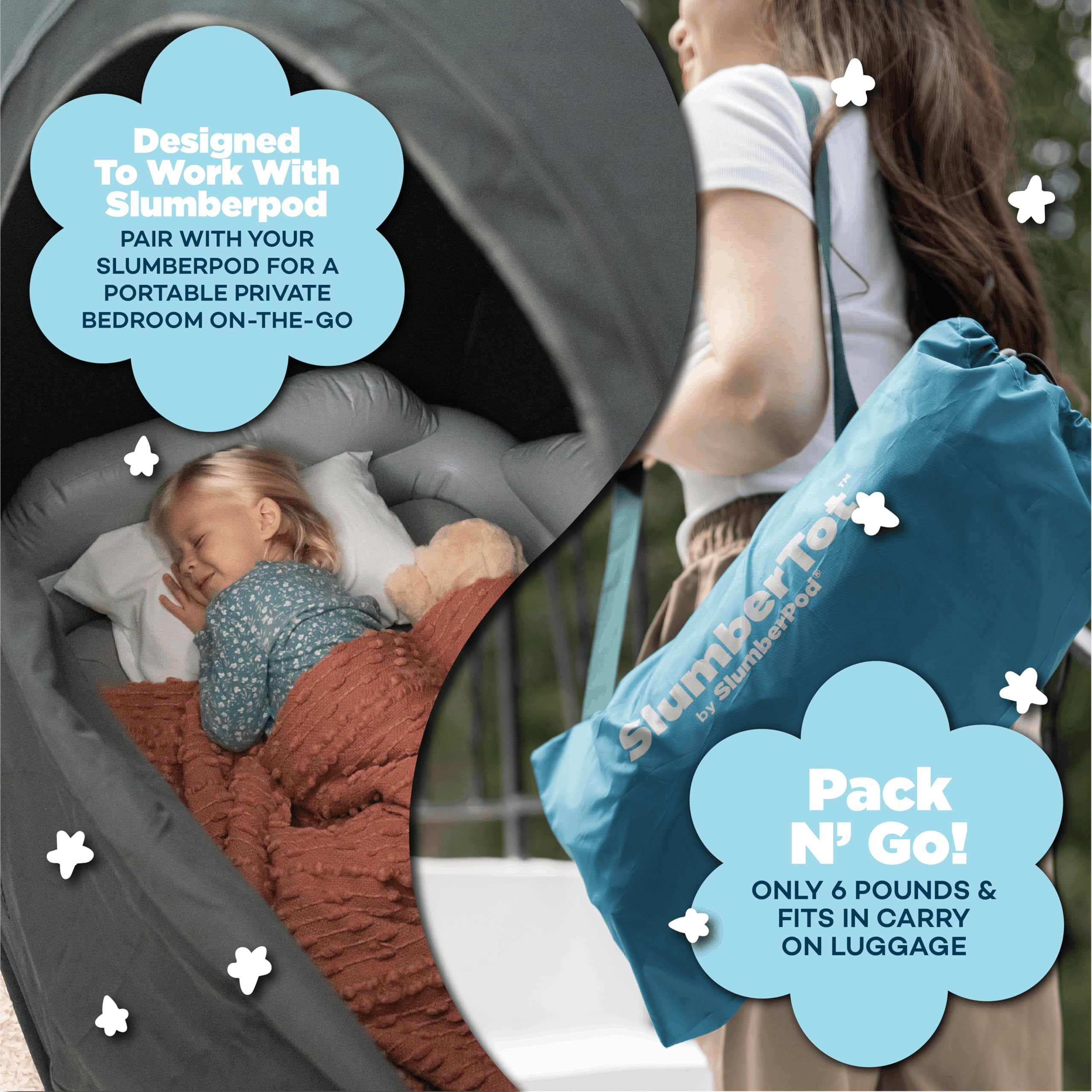 SlumberPod SlumberTot bolsa de transporte compacta para llevar fácilmente