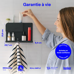 Smallish Wallshelfie textura y acabado negro que aporta durabilidad y estilo