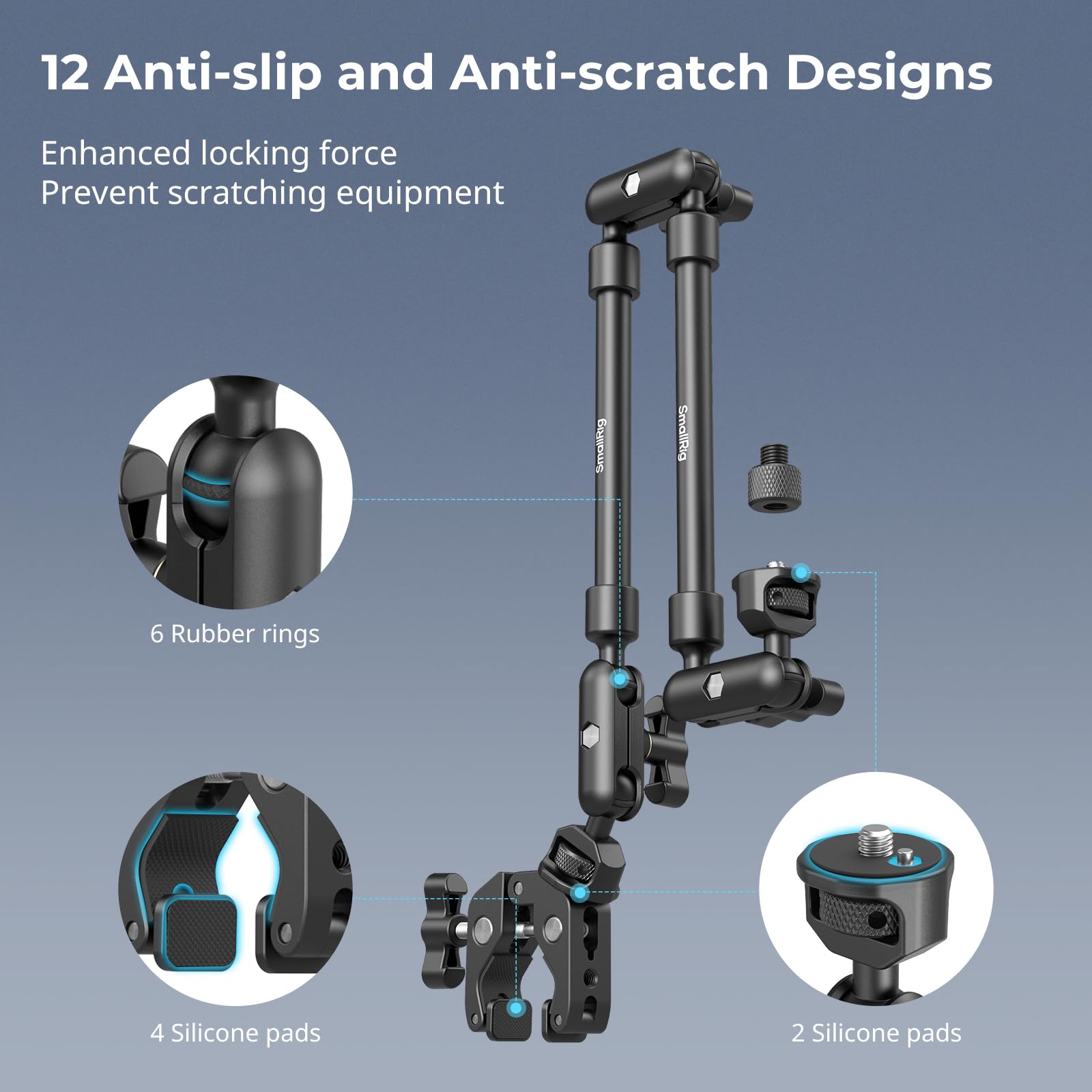 SMALLRIG adaptador 1/4"-20 a 3/8" listo para cámaras y accesorios