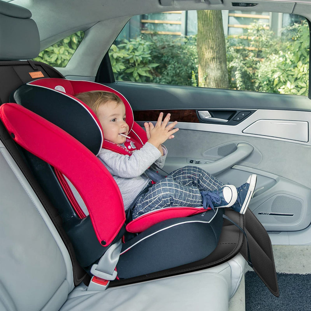 SMART ELF under a rear-facing child seat providing stability and protection