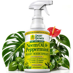 Smart Grower envase frontal de Neem Oil con menta, presentación clara y tamaño