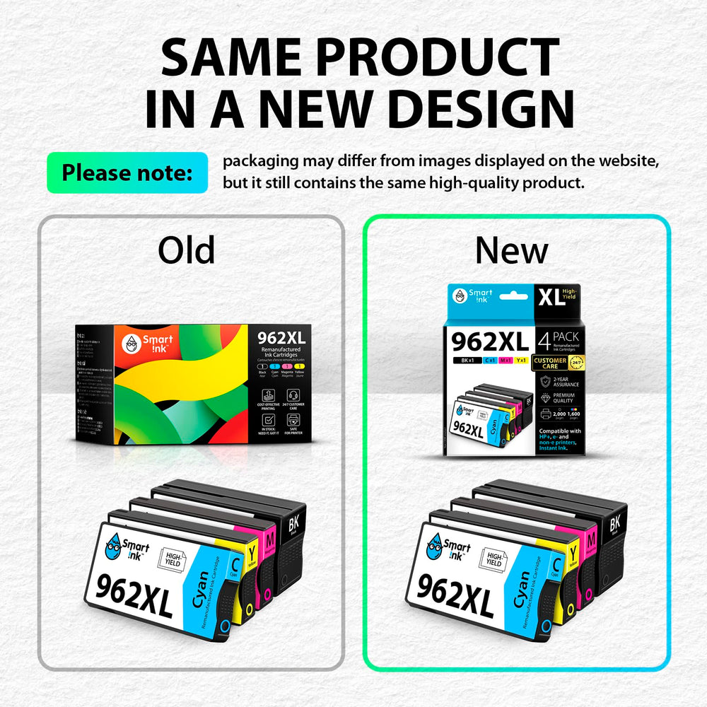 Smart Ink pack 962XL en un escritorio de oficina optimizando flujo de trabajo