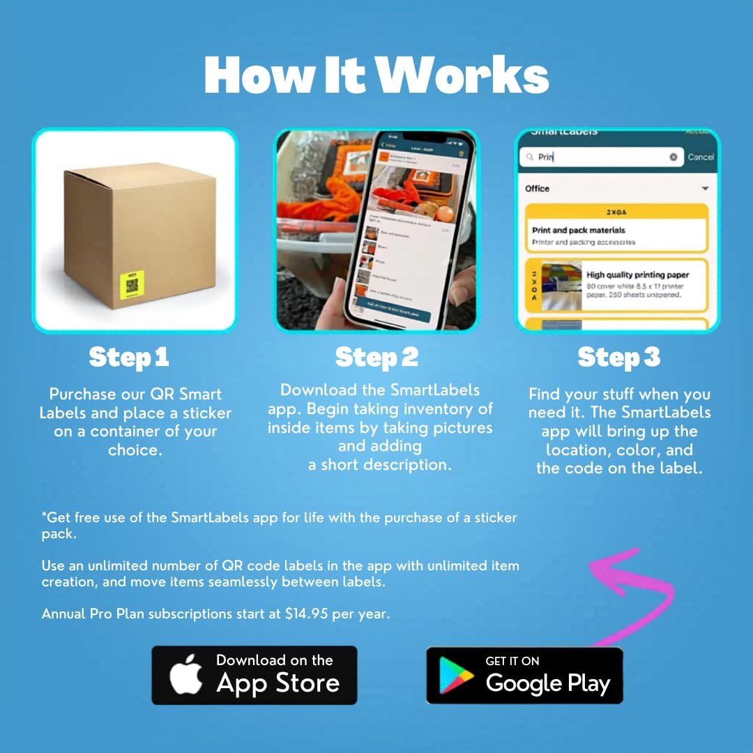 Smart Labels etiqueta aplicada en caja de mudanza, protege contenido