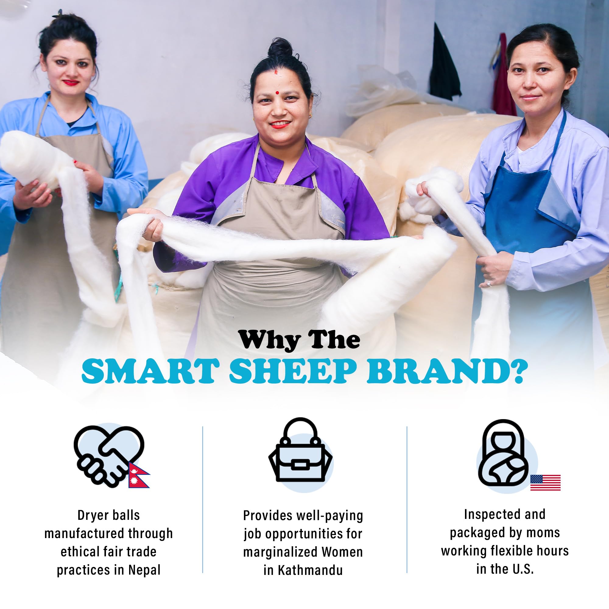 Smart Sheep bola con gotas de aceite esencial para aroma natural opcional