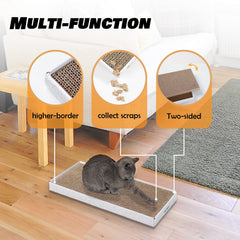 SMARTBEAN gato usando el rascador demostrando protección de muebles