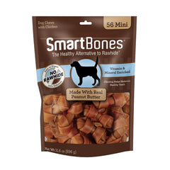 SmartBones vista frontal del frasco muestra 56 chews sabrosos