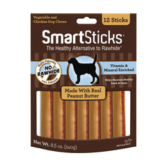 SmartBones SmartSticks frente del paquete mostrando 12 unidades y conveniencia