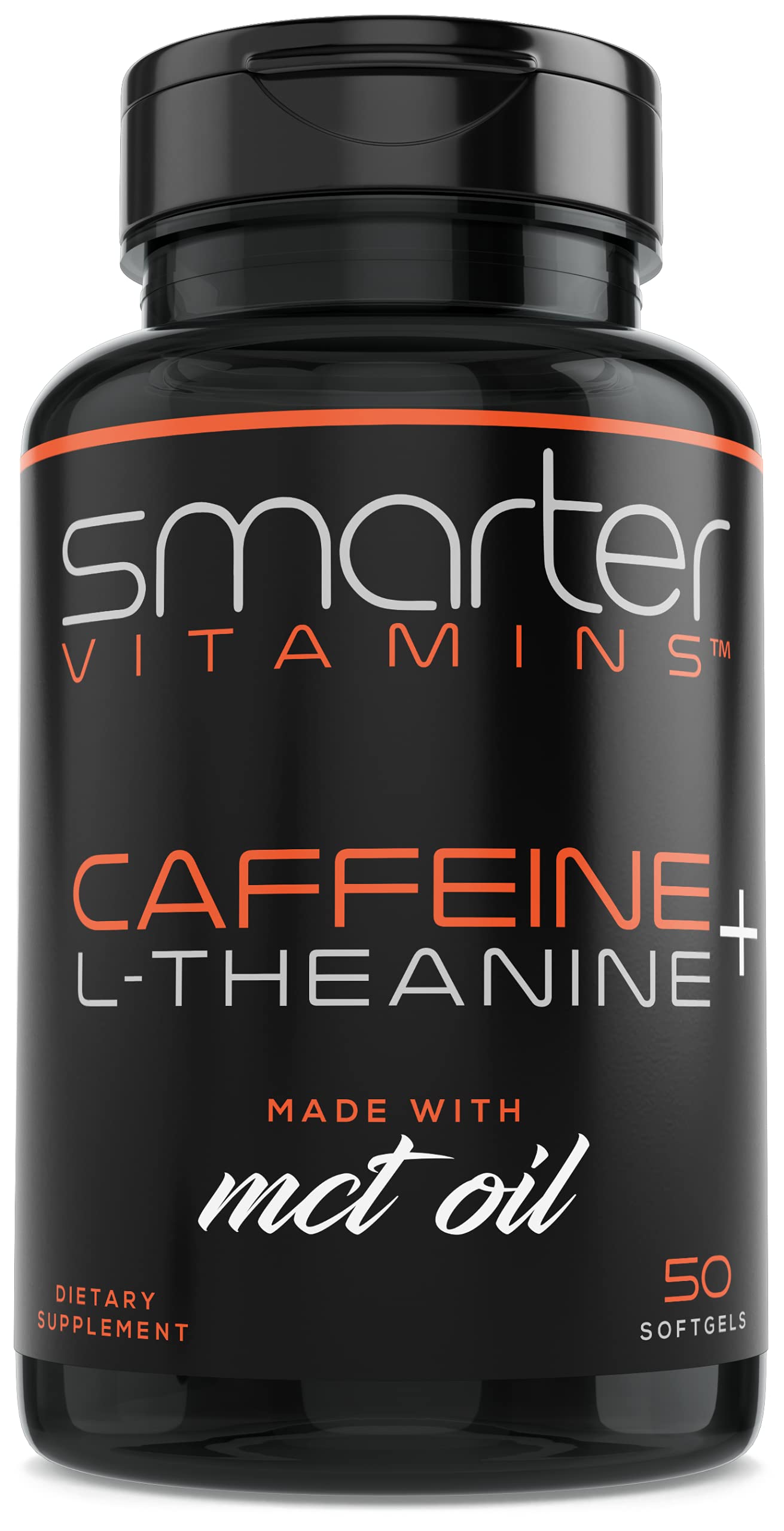SmarterVitamins frente del envase mostrando 50 softgels y beneficios claros