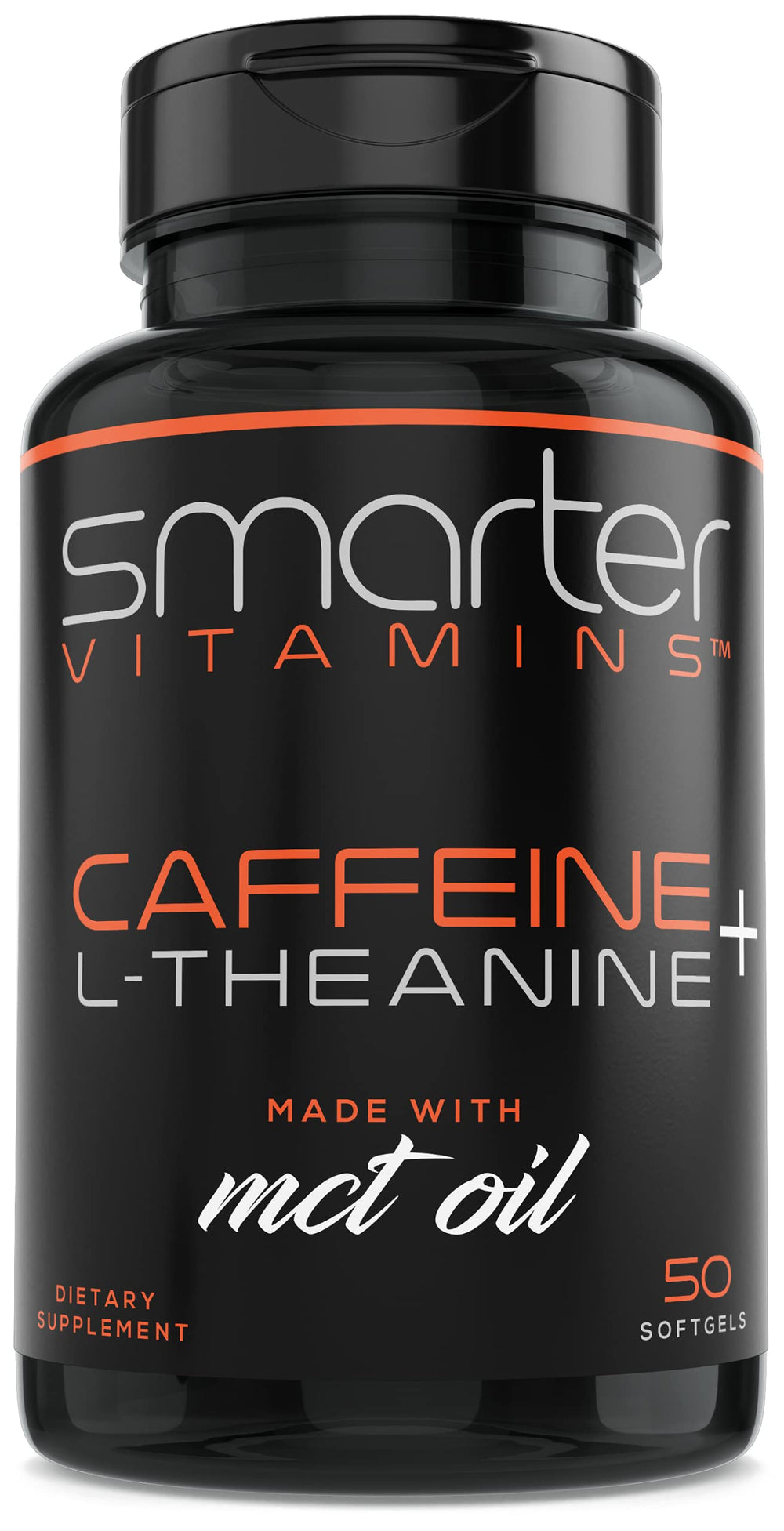 SmarterVitamins frente del envase mostrando 50 softgels y beneficios claros
