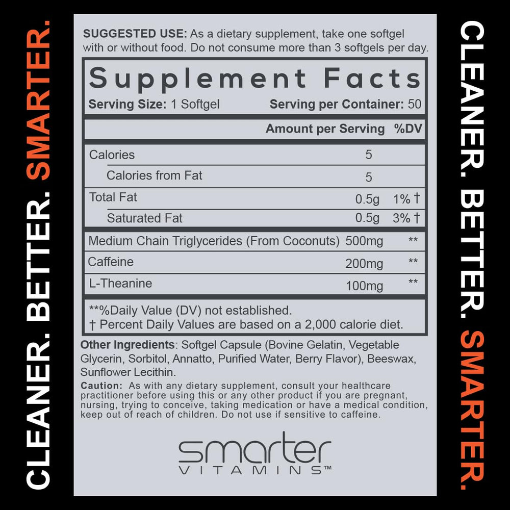 SmarterVitamins softgel sobre agua demostrando disolución y absorción rápida