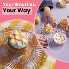 Smarties en mesa de fiesta ideal para cumpleaños y Halloween
