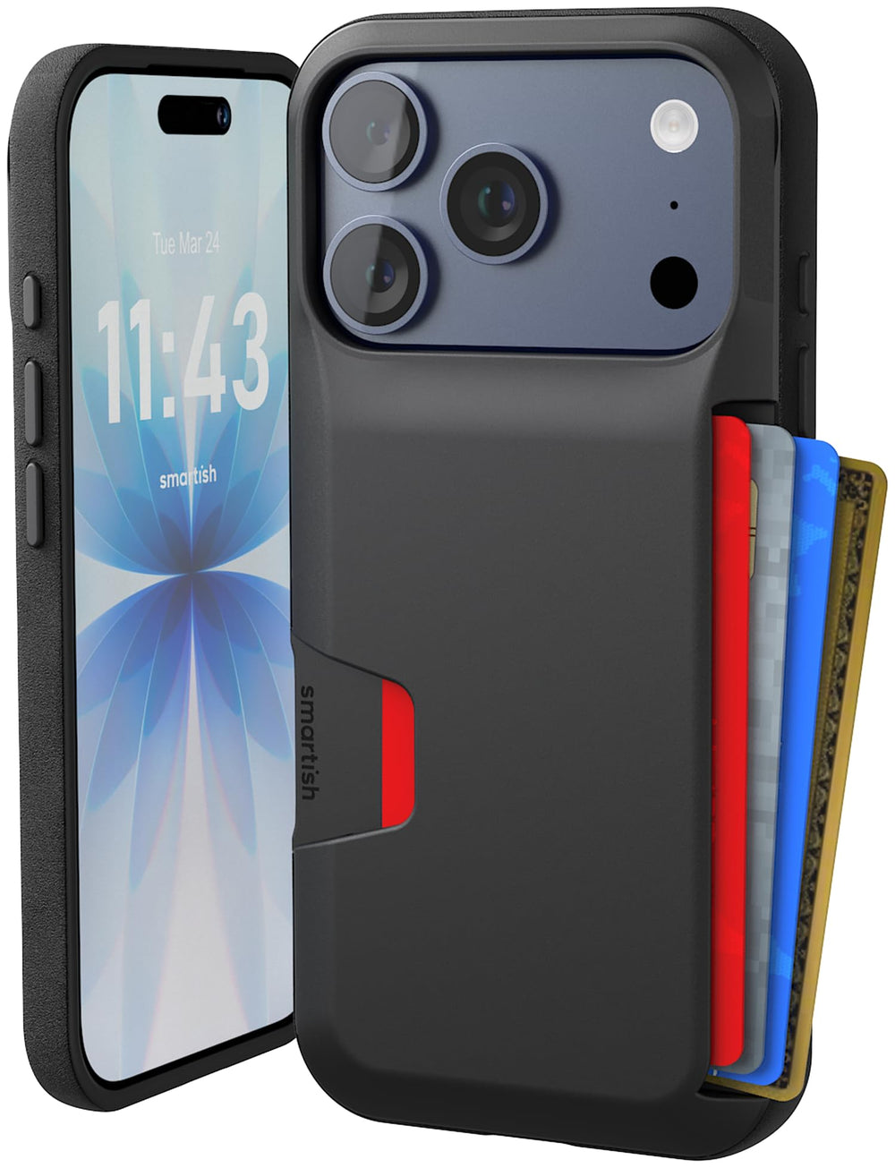 Smartish vista frontal de la funda mostrando acceso y ajuste cómodo