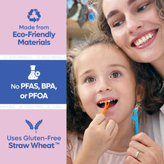SmartLifeco uso del flosser por manos de niño facilitando la higiene dental diaria