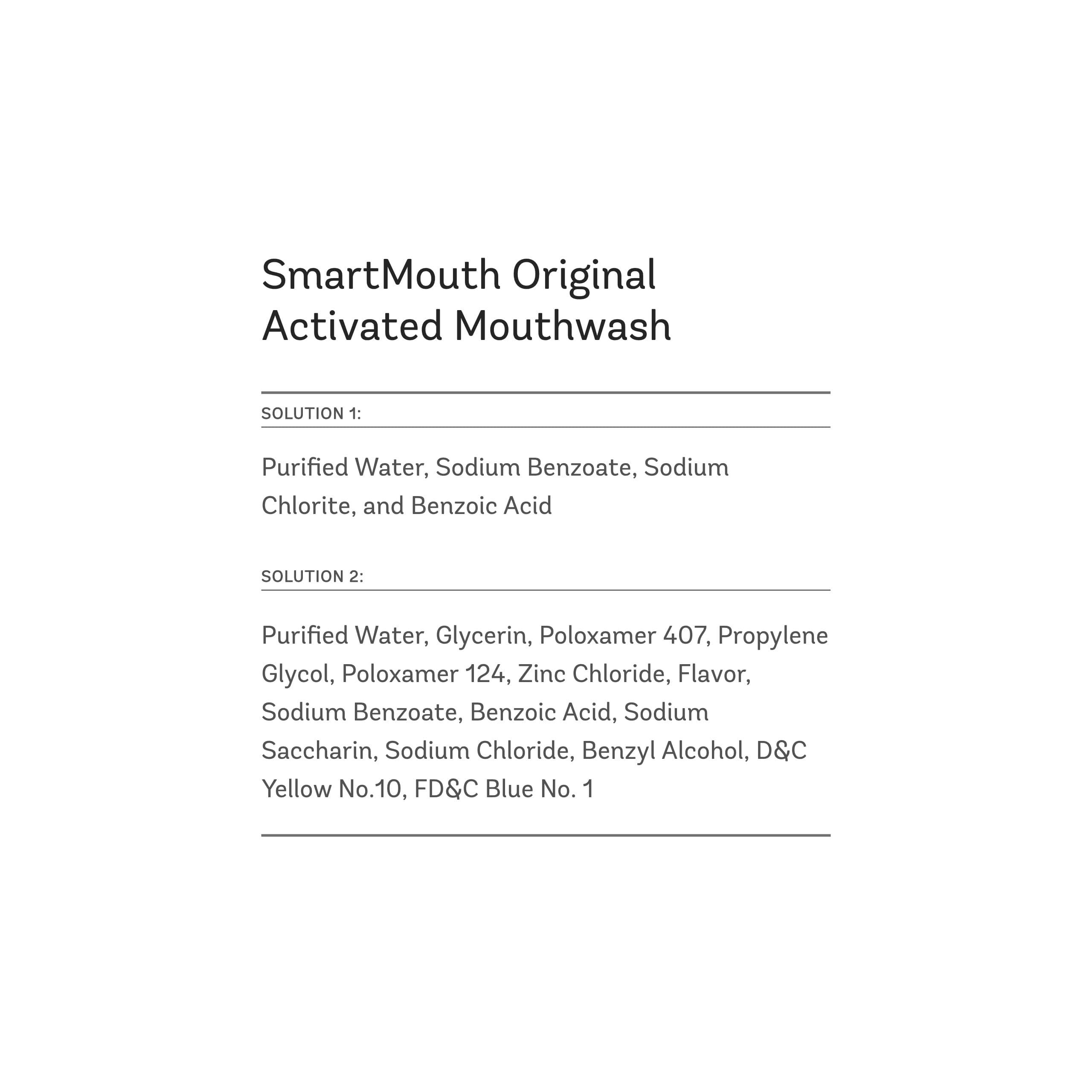 SmartMouth sobre vertiéndose en mano para uso inmediato y portátil