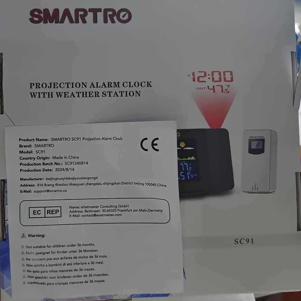 Escenario con múltiples sensores SMARTRO mostrando lecturas de distintas habitaciones