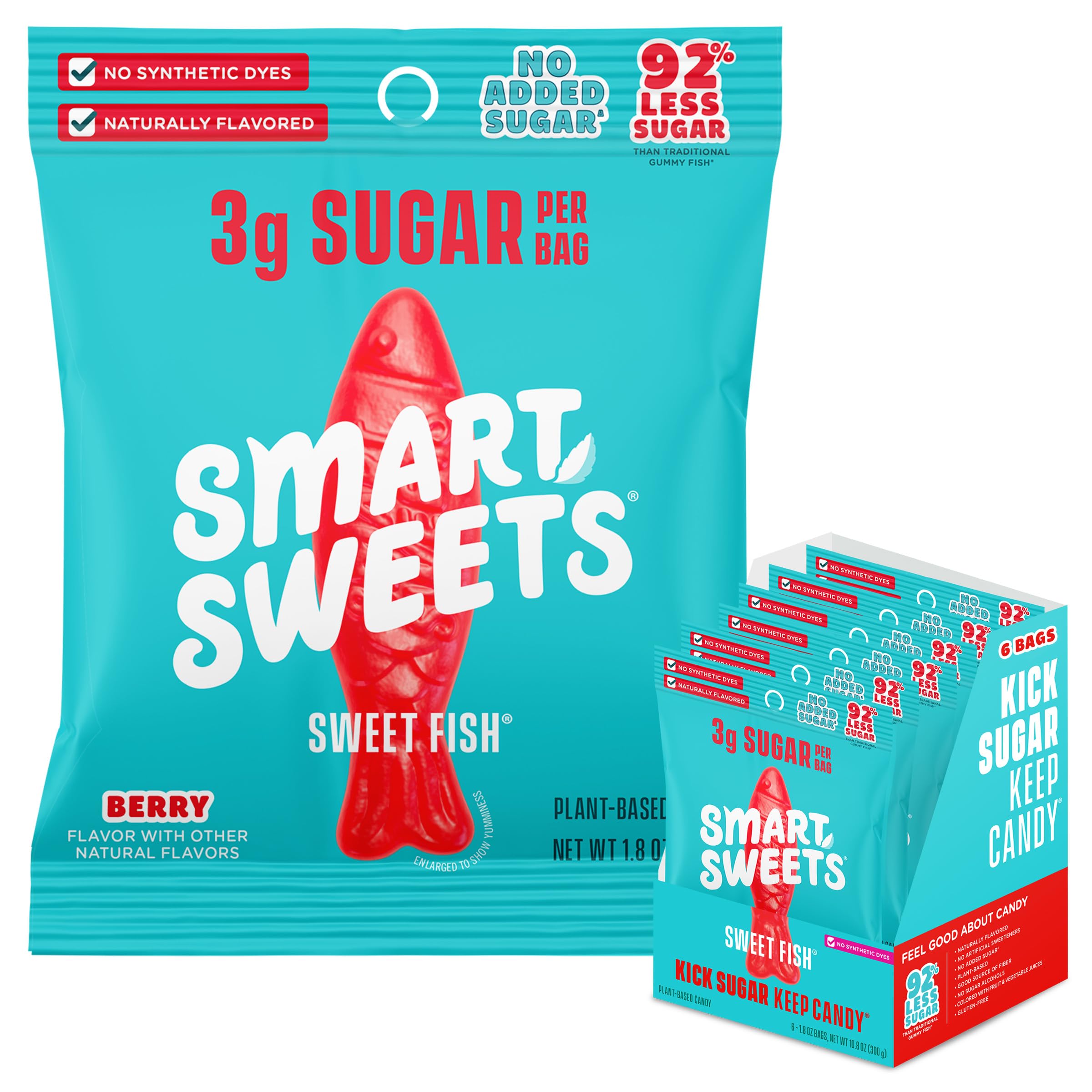 SmartSweets frontal del empaque mostrando diseño y porción