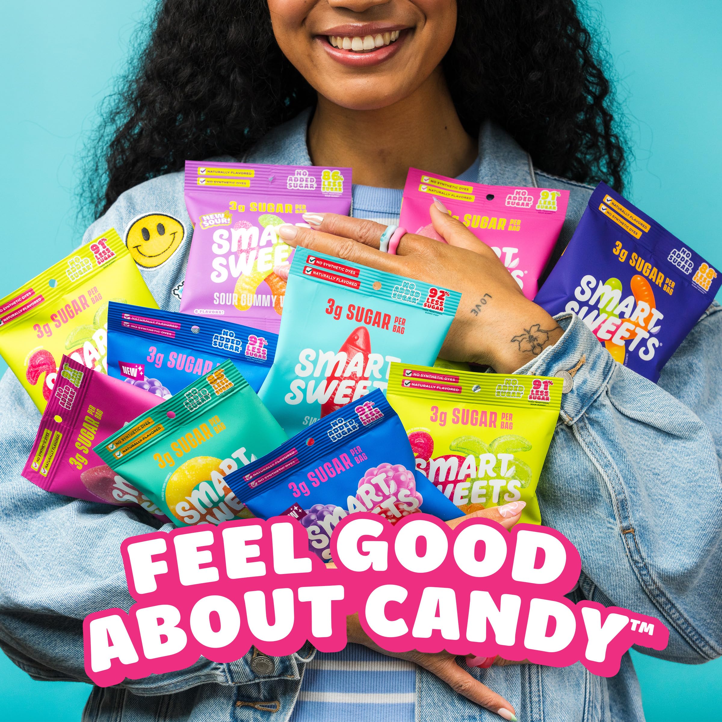 SmartSweets seis bolsas apiladas para abastecer y compartir