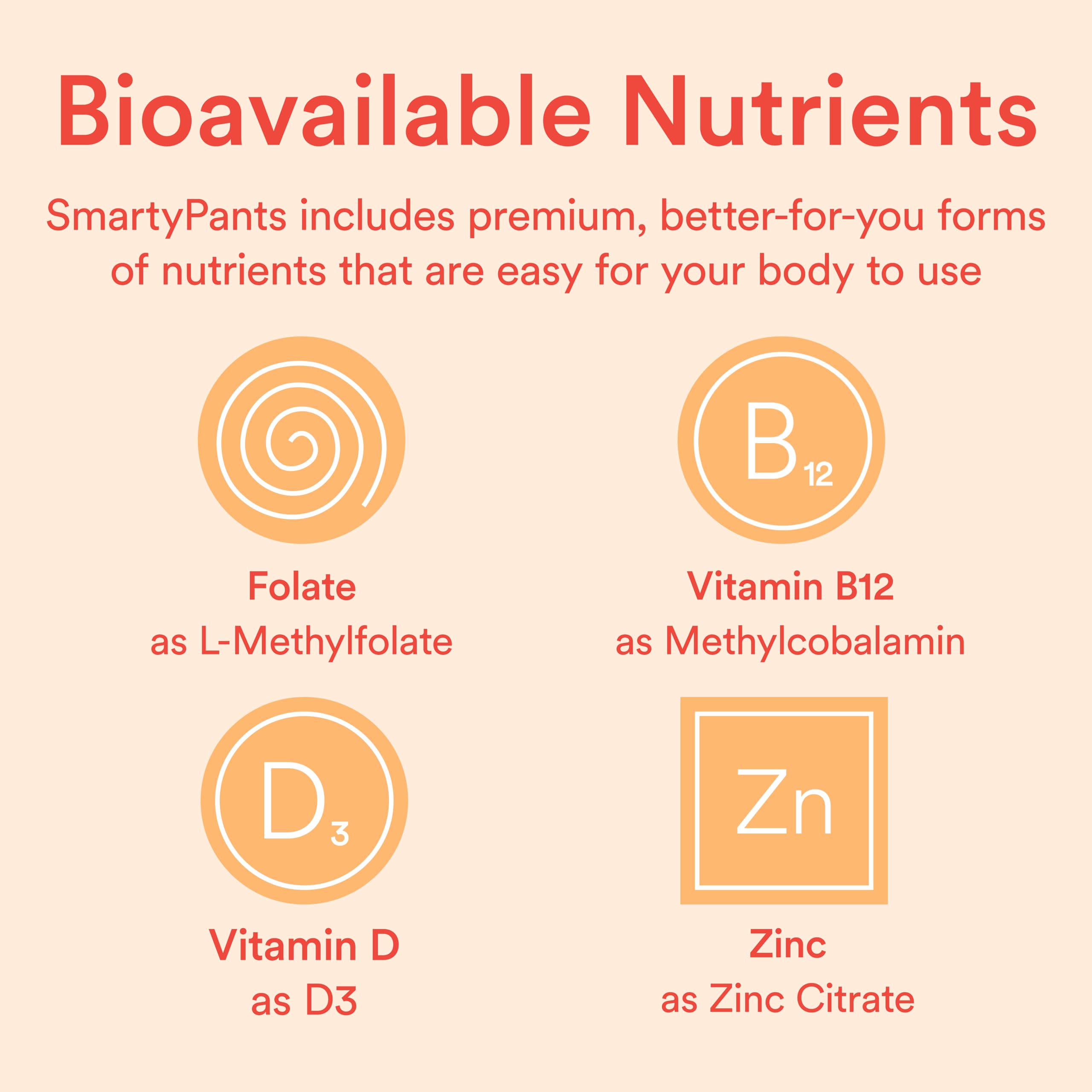 SmartyPants lista de ingredientes en primer plano demostrando calidad