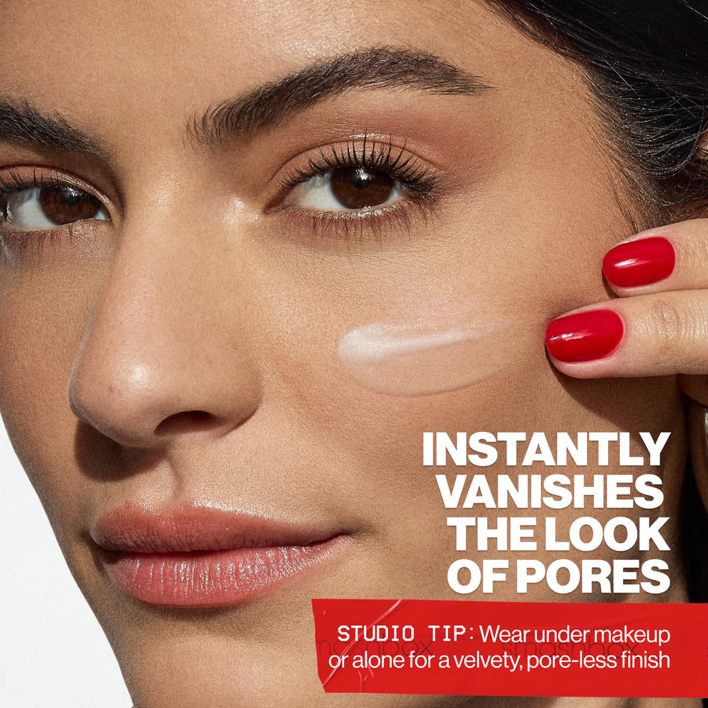 Smashbox etiqueta con ingredientes y vitamina E para cuidado ligero