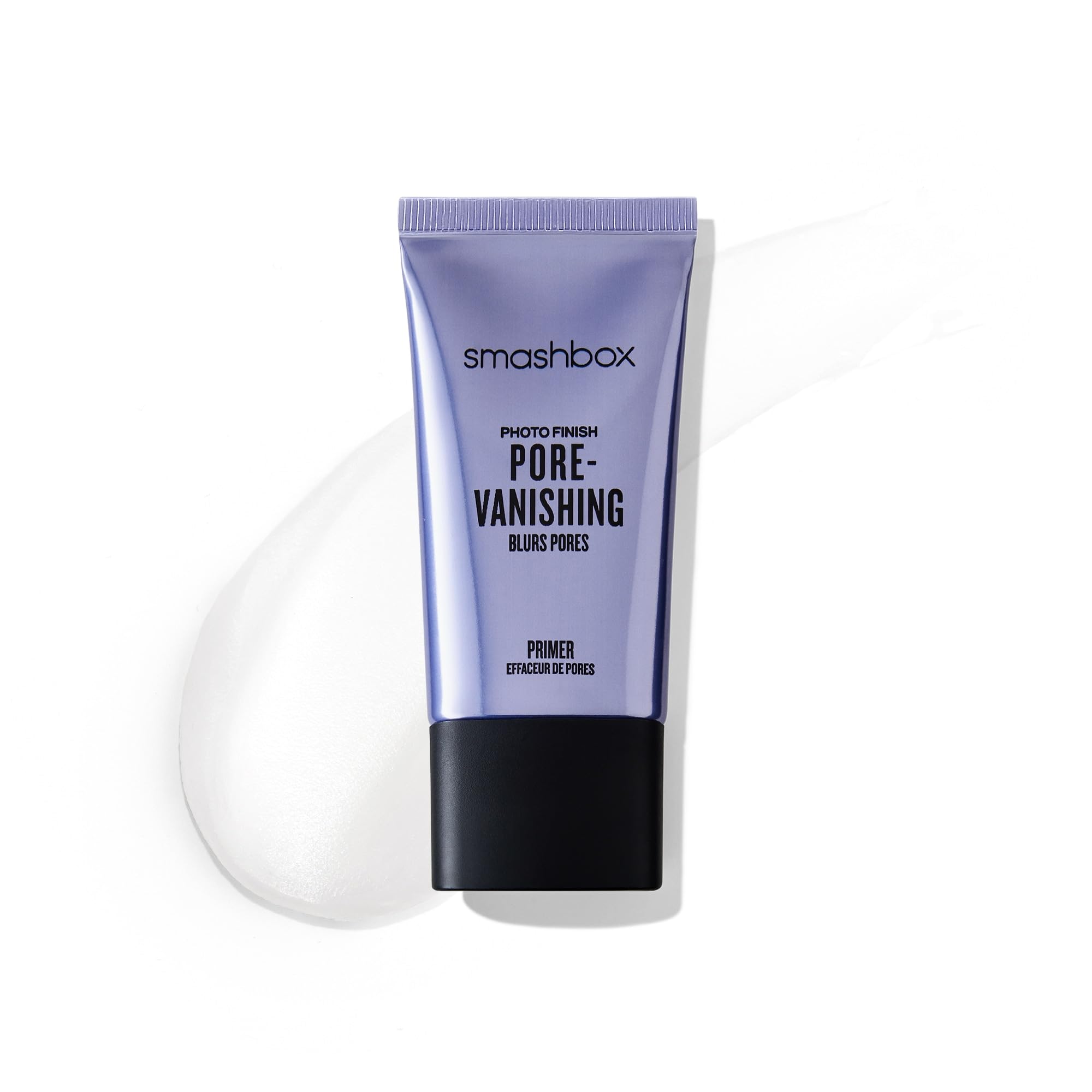 Smashbox envase frontal del primer mostrando tamaño de viaje y acabado matte