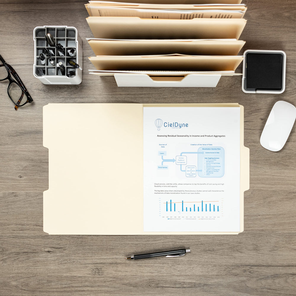 SMEAD folder beside letter paper showing correct size and fit benefit