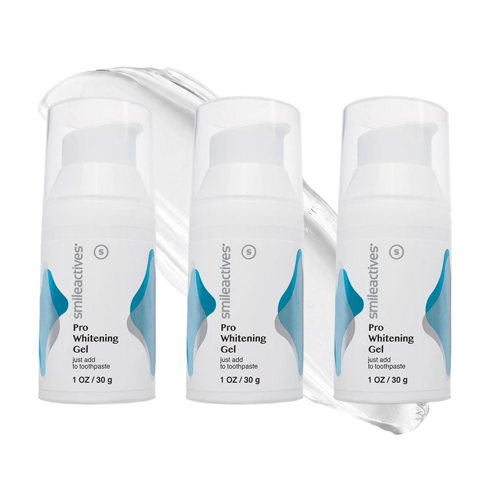 smileactives envase frontal mostrando pack de tres y beneficios visibles