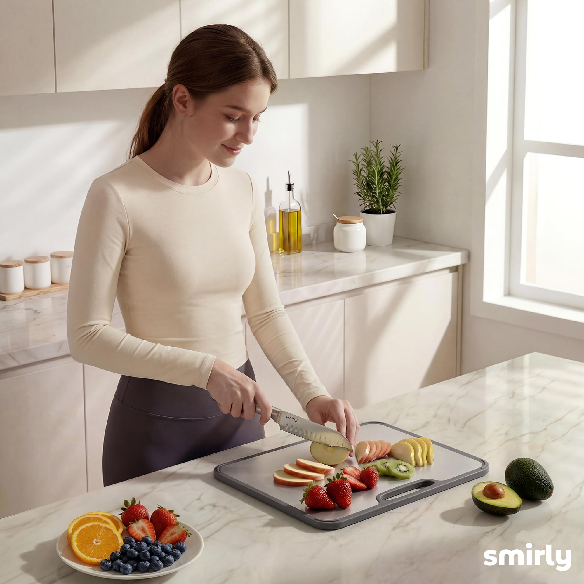 SMIRLY mesas de cocina con set presentado, aspecto elegante y práctico
