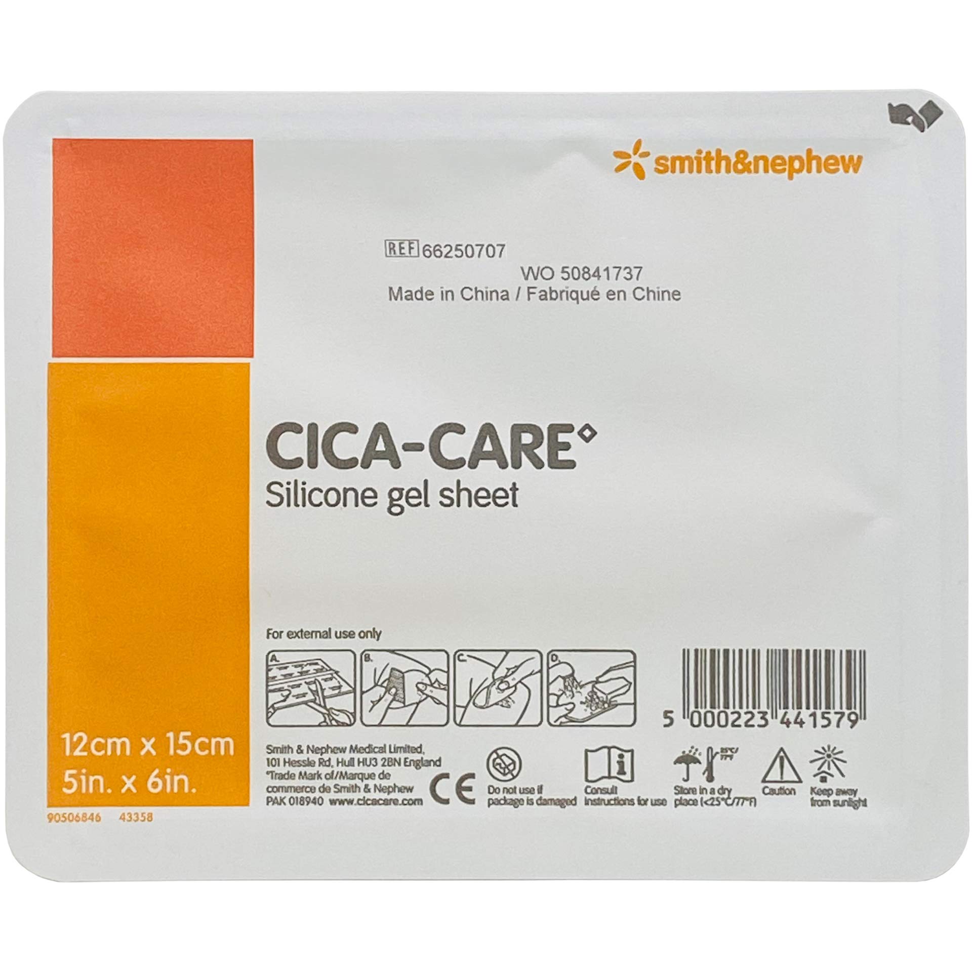Smith & Nephew lámina frontal 5x6, adhesión flexible para manejo de cicatrices