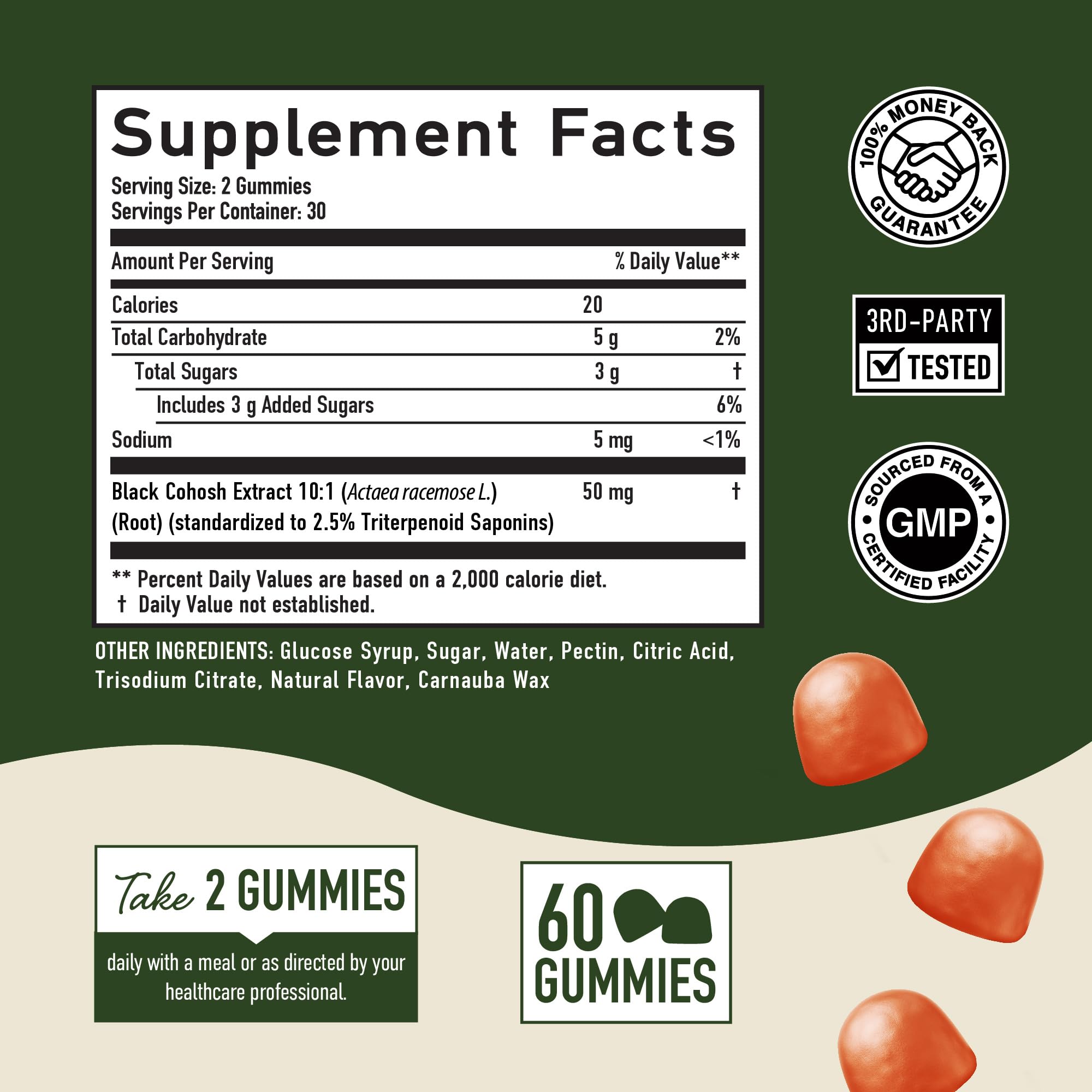 SMNutrition grupo de gomitas sobre fondo que destaca sabor natural a durazno