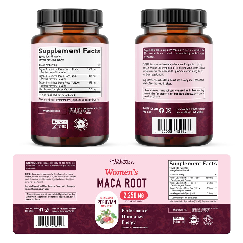 SMNutrition mujer activa usando maca para apoyo de energía y vitalidad