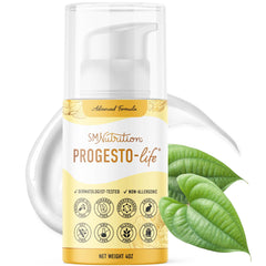 SMNutrition envase frontal mostrando 4 oz y 2000 mg de progesterona