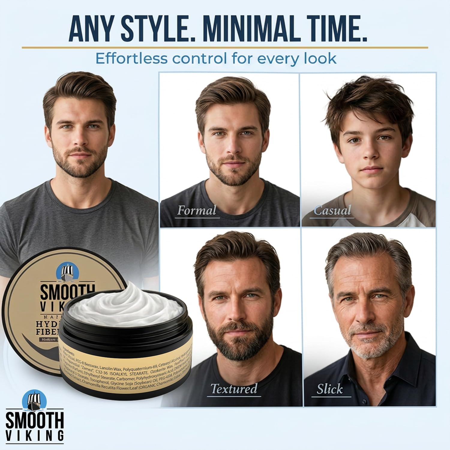 Smooth Viking envase junto a una moneda para comparar el tamaño 2oz