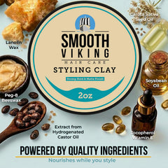 Smooth Viking etiqueta legible indicando fijación fuerte y acabado mate