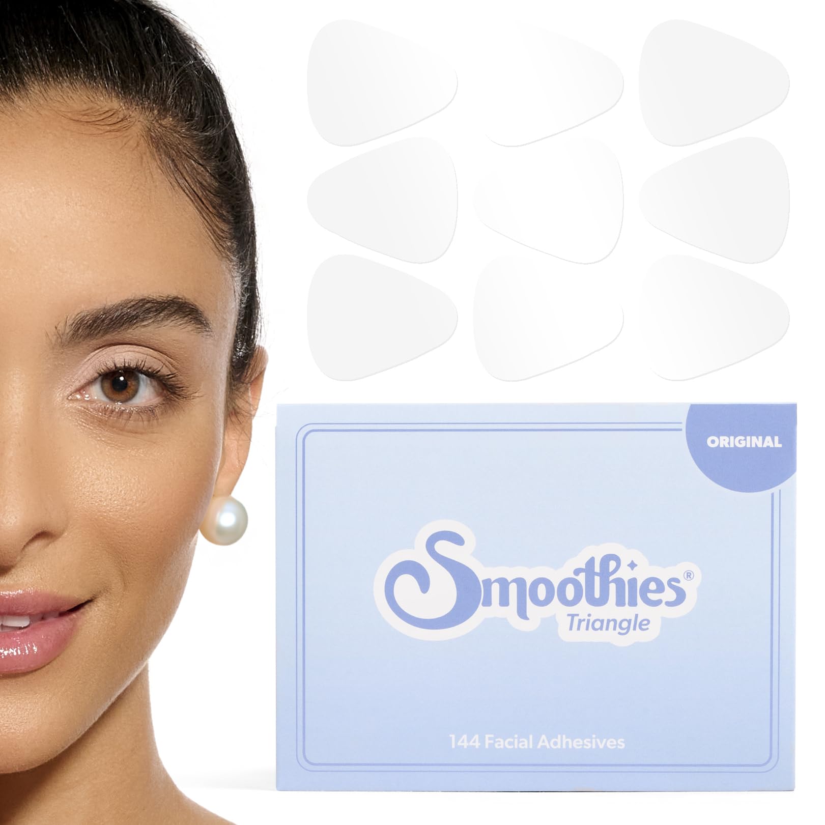 Smoothies empaque frontal mostrando 144 parches y beneficios de producto