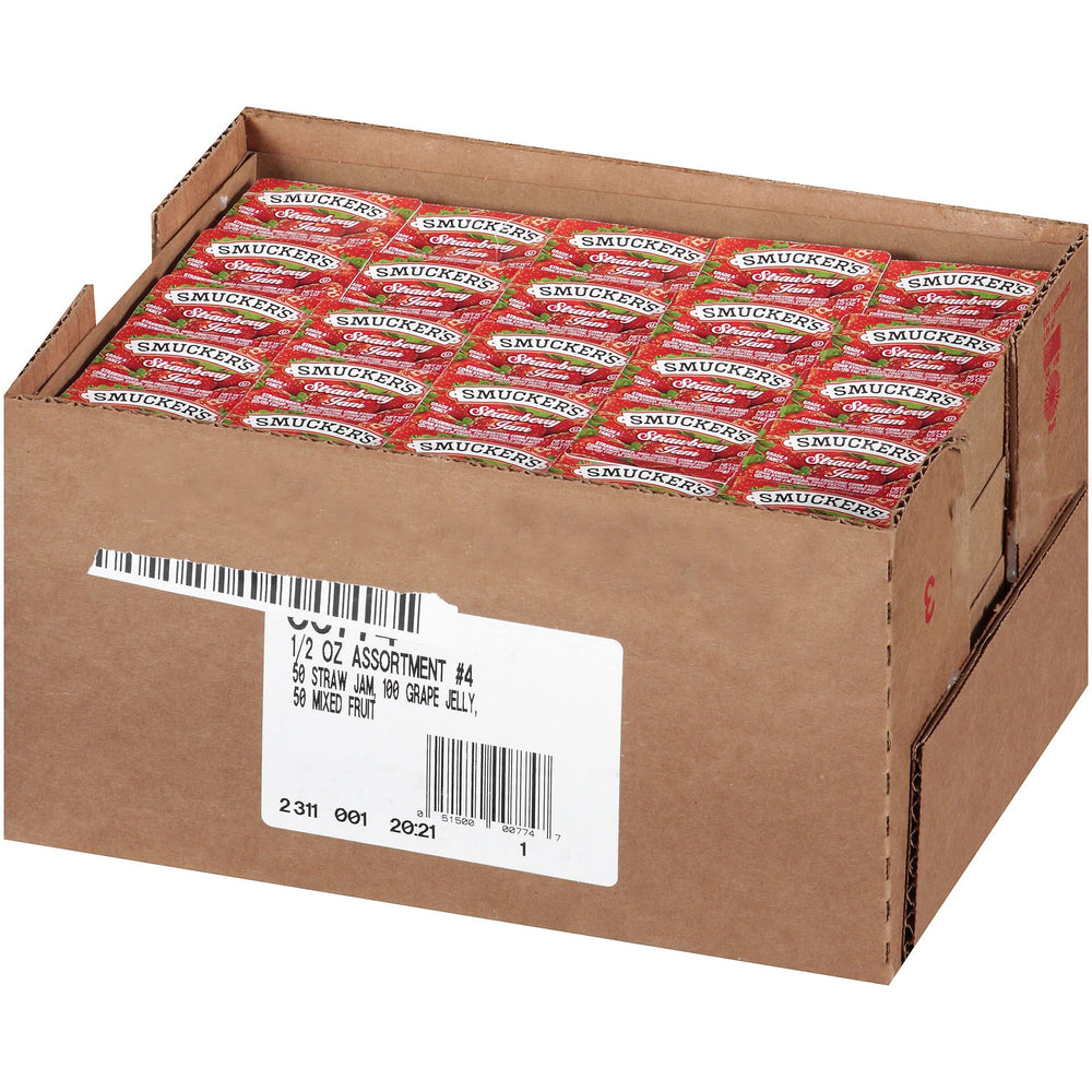 Smucker's tarrina comparada con mano para mostrar tamaño práctico