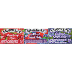 Smucker's estuche frontal mostrando variedad y facilidad de servicio