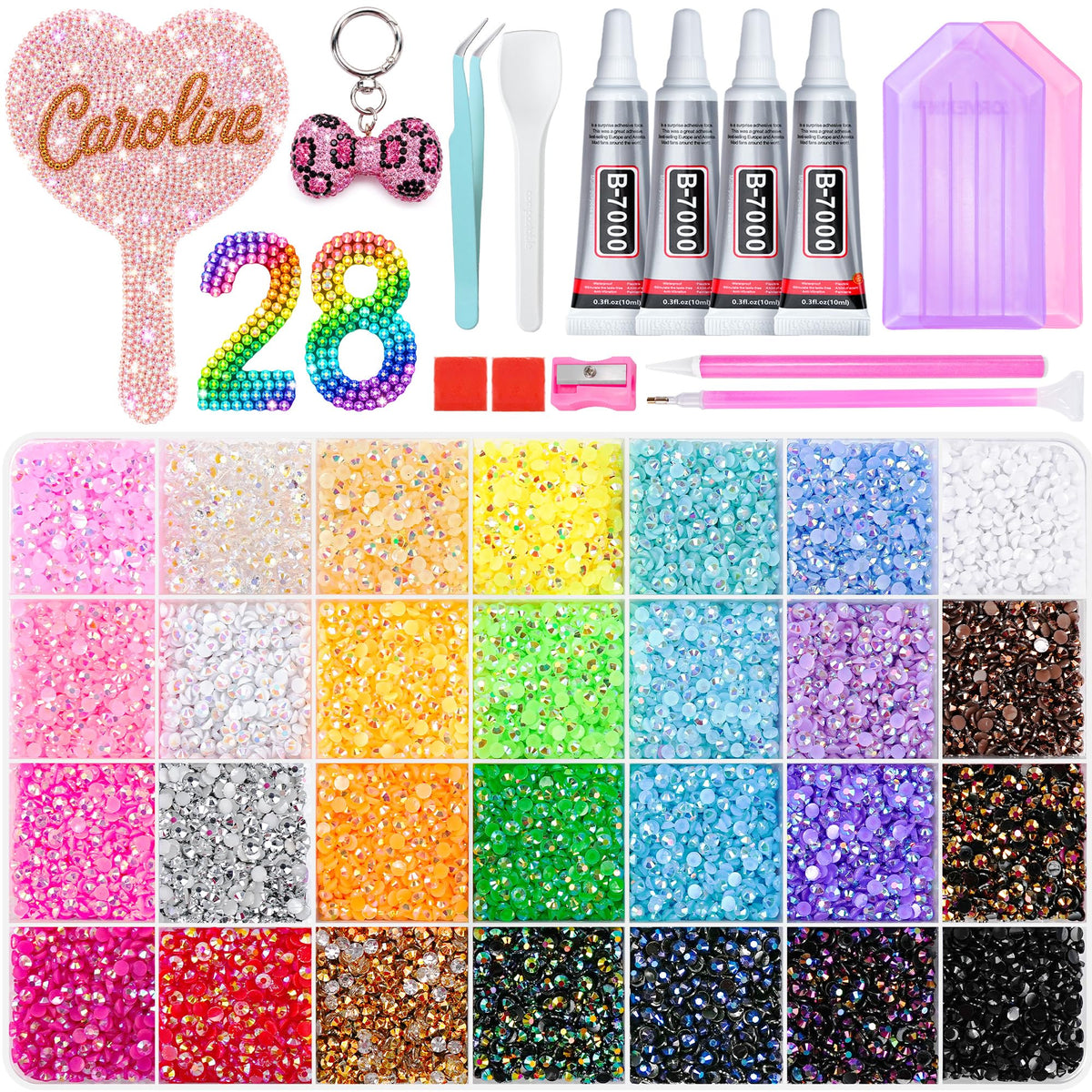 SMUGOO envase frontal con 40,000 pedrerías jelly y colores variados beneficio cantidad