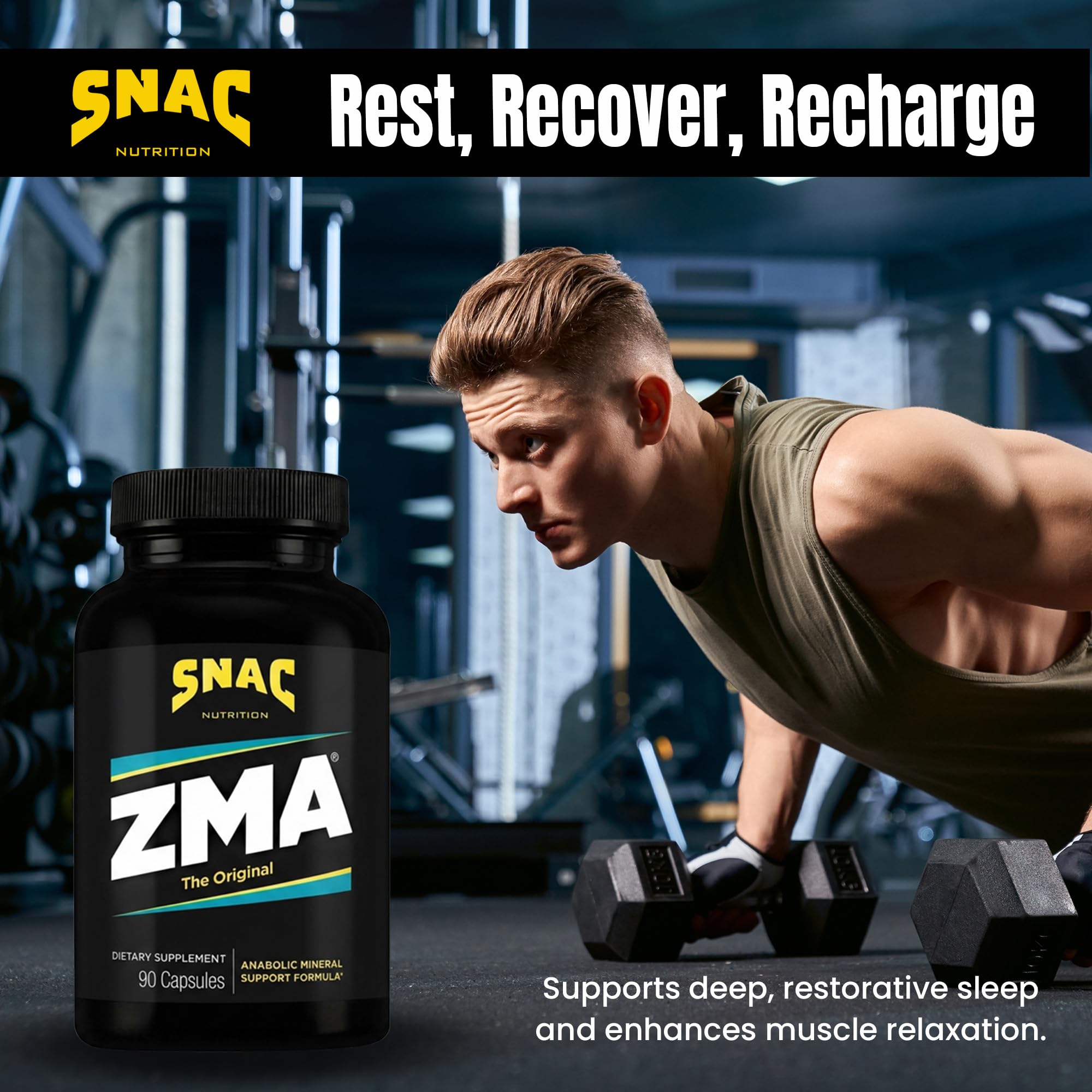 SNAC bote en gimnasio simbolizando apoyo a la recuperación muscular