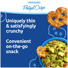 Snack Factory sobre individual abierto con Pretzel Crisps listos para comer