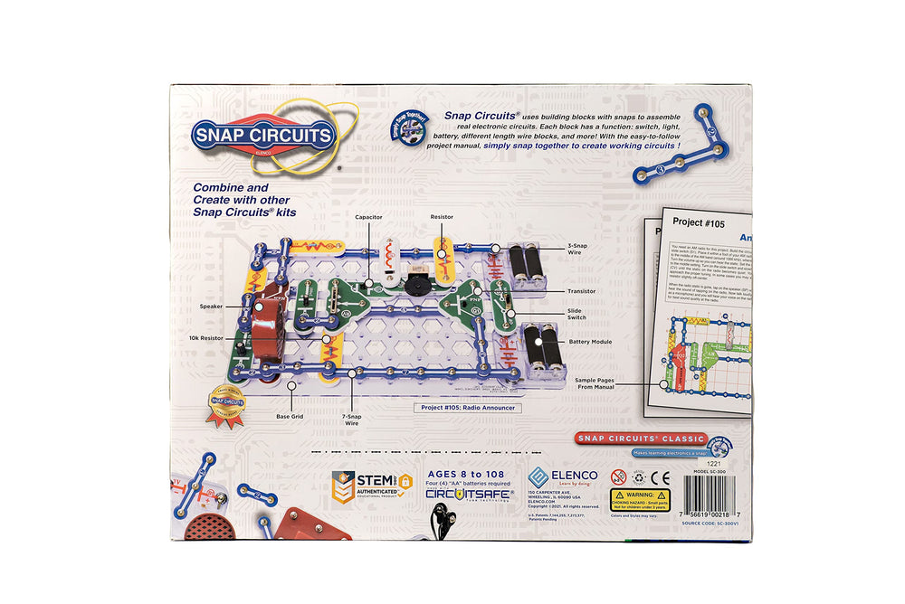 Snap Circuits piezas coloridas distribuidas para fácil identificación y aprendizaje