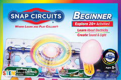 Snap Circuits empaque frontal mostrando kit completo y beneficios educativos