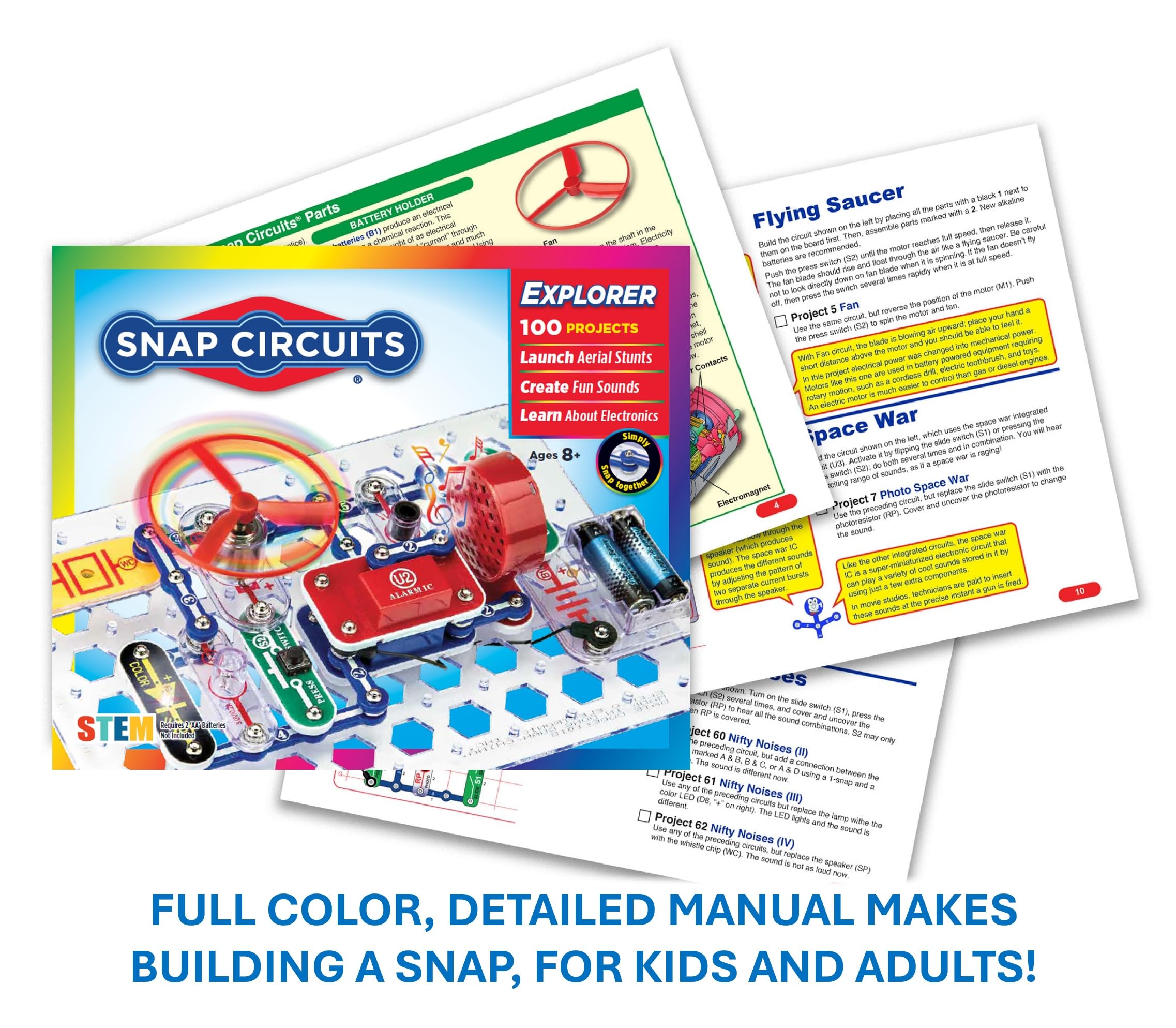 Snap Circuits proyecto musical en uso que enseña electrónica con sonido real