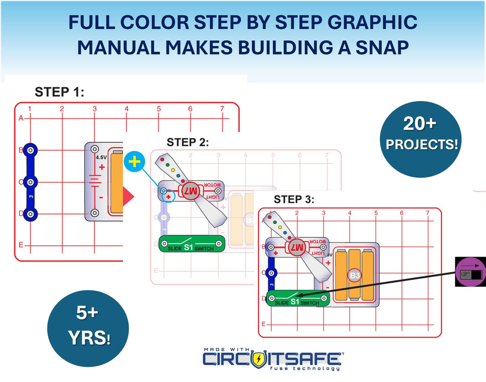 Snap Circuits niños en clase usando kit para aprendizaje STEM activo