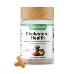 Snap Supplements frasco frontal mostrando etiqueta clara y beneficios